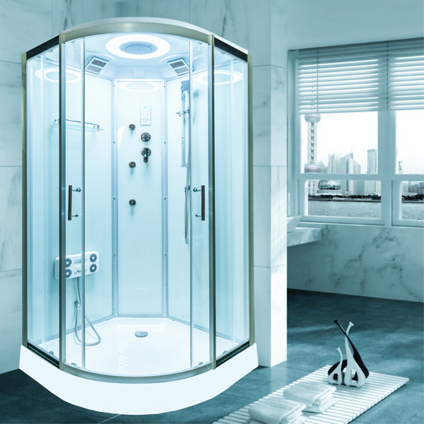 Royal Home Showers 39.50 W x 86" H Round Sliding Steam Shower & Reviews